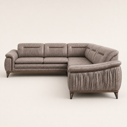 Willow - L shape sectional sofa, sectional sofa end-profile studio view