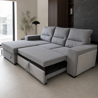 Wilon - Sofa bed, source-proven open sofa-bed hero in a contemporary living room