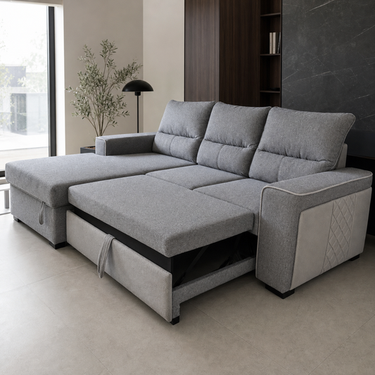 Wilon - Sofa bed, source-proven open sofa-bed hero in a contemporary living room