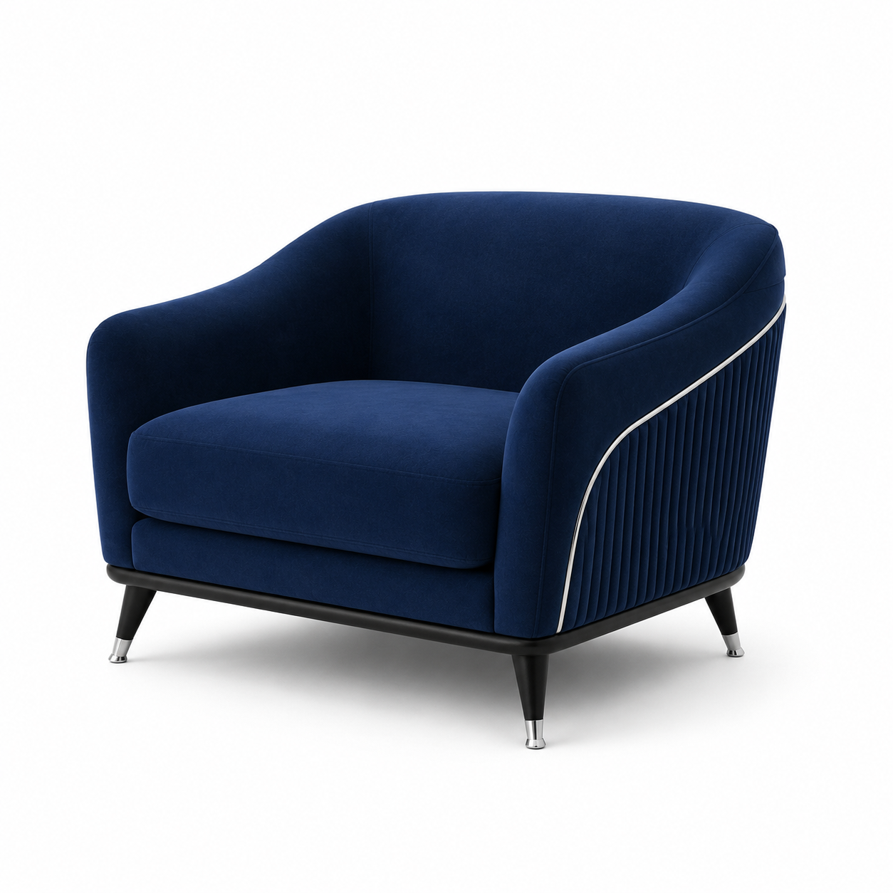 Wisp 3+2+1 Sofa Set, 1 seater, blue, studio view