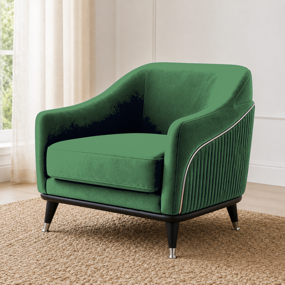 Wisp 3+2+1 Sofa Set, 1 seater, green, detail view