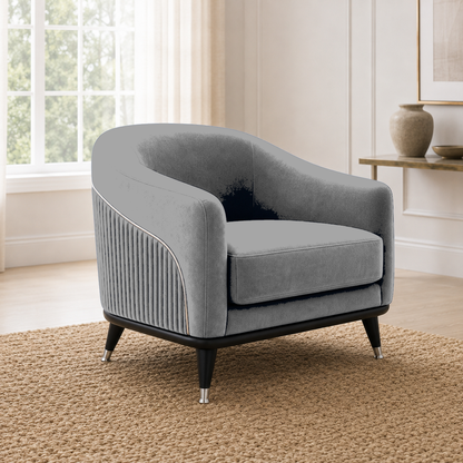 Wisp 3+2+1 Sofa Set, 1 seater, grey, room view