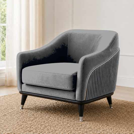 Wisp 3+2+1 Sofa Set, 1 seater, grey, detail view