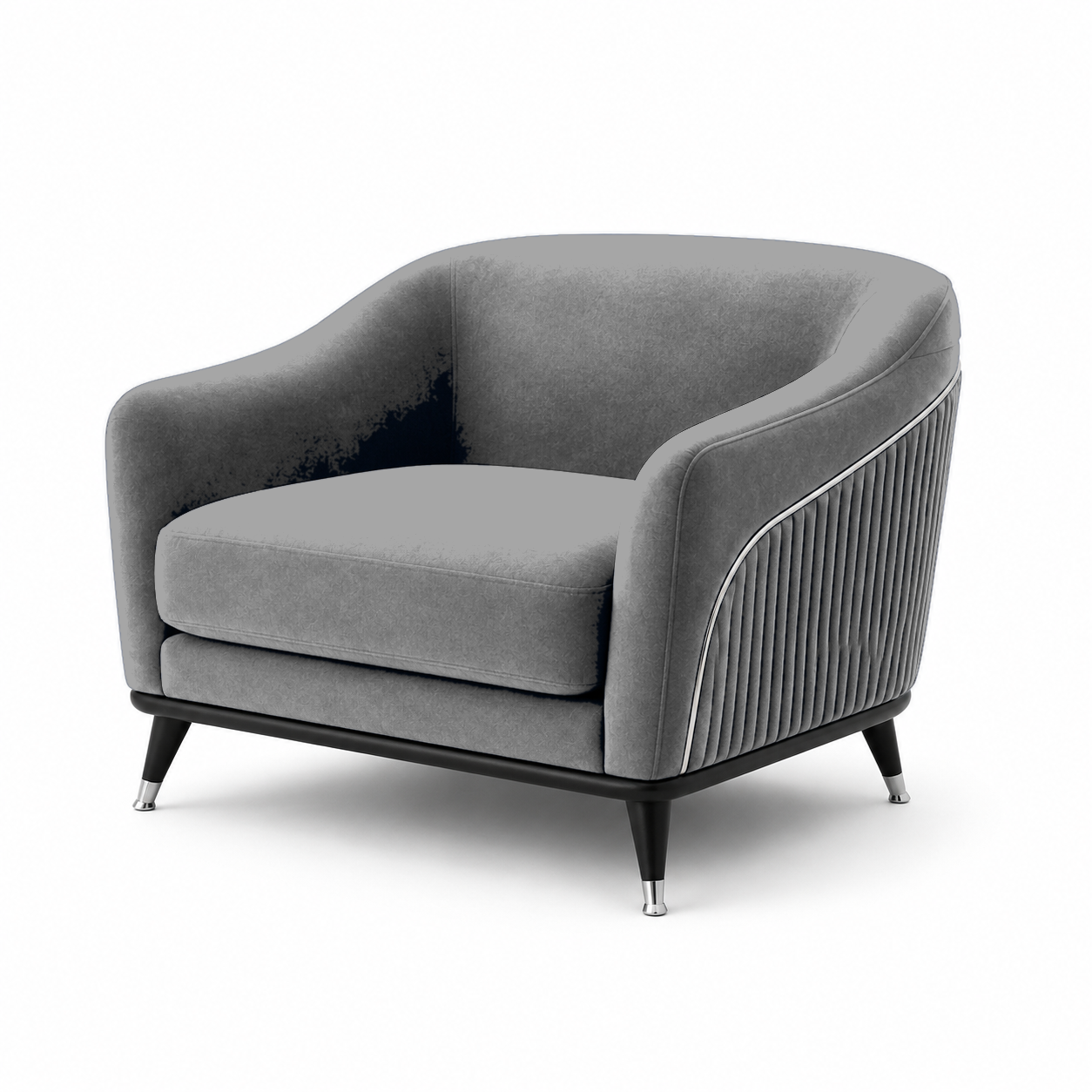 Wisp 3+2+1 Sofa Set, 1 seater, grey, studio view