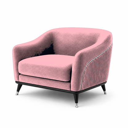 Wisp 3+2+1 Sofa Set, 1 seater, pink, studio view