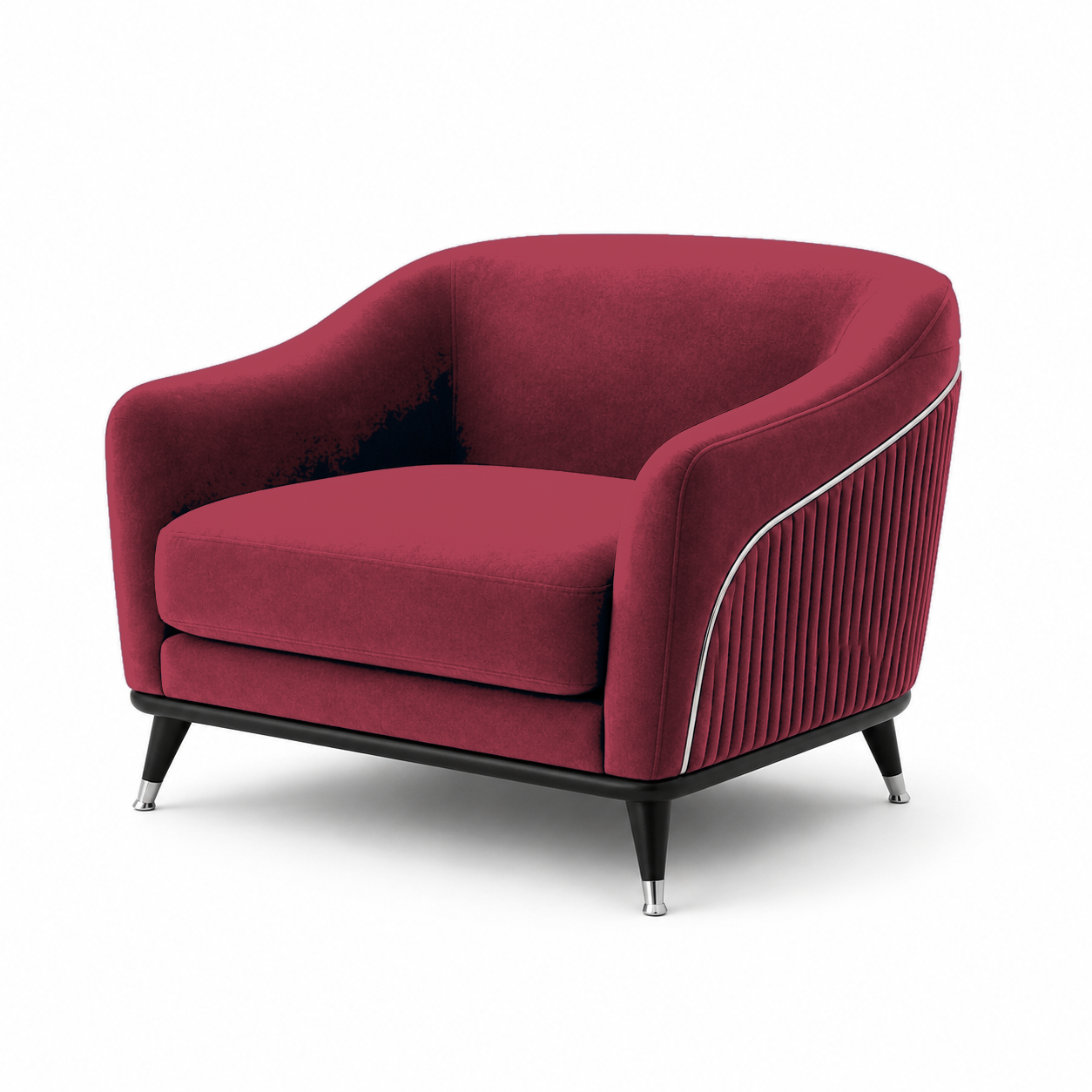 Wisp 3+2+1 Sofa Set, 1 seater, red, studio view