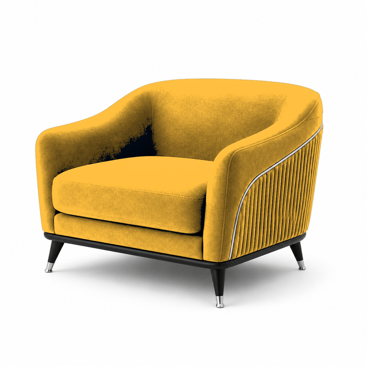 Wisp 3+2+1 Sofa Set, 1 seater, yellow, studio view