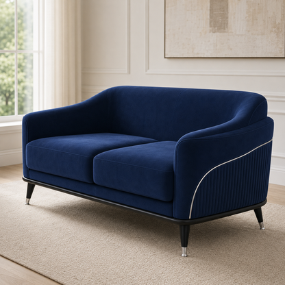Wisp 3+2+1 Sofa Set, 2 seater, blue, room view