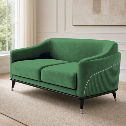 Wisp 3+2+1 Sofa Set, 2 seater, green, room view