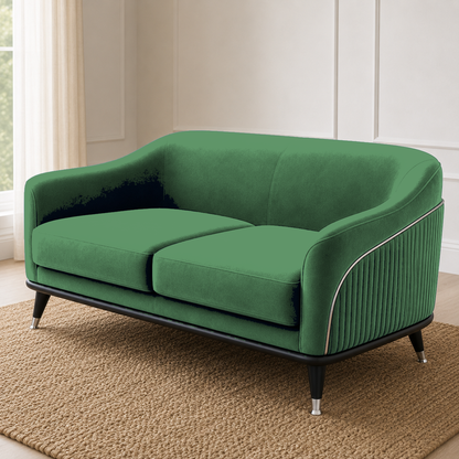 Wisp 3+2+1 Sofa Set, 2 seater, green, detail view