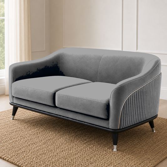 Wisp 3+2+1 Sofa Set, 2 seater, grey, detail view
