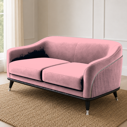 Wisp 3+2+1 Sofa Set, 2 seater, pink, detail view