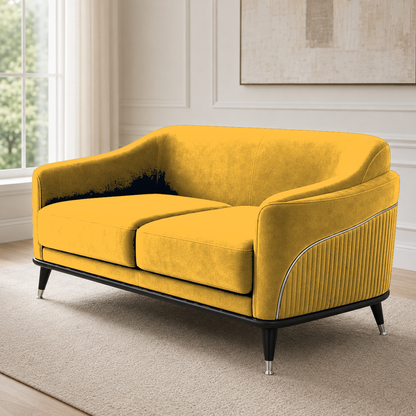 Wisp 3+2+1 Sofa Set, 2 seater, yellow, room view