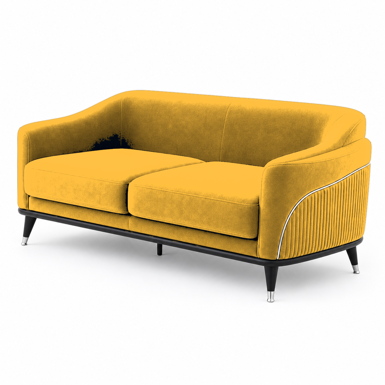 Wisp 3+2+1 Sofa Set, 2 seater, yellow, studio view