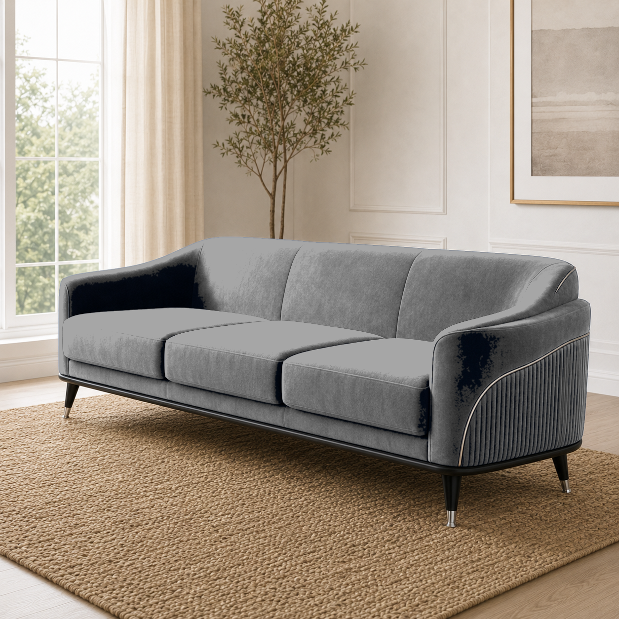 Wisp 3+2+1 Sofa Set, 3 seater, grey, room view