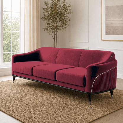 Wisp 3+2+1 Sofa Set, 3 seater, red, room view