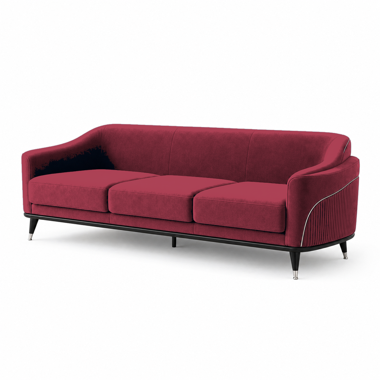 Wisp 3+2+1 Sofa Set, 3 seater, red, studio view