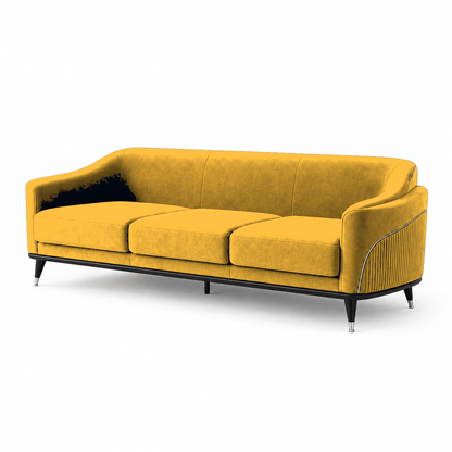 Wisp 3+2+1 Sofa Set, 3 seater, yellow, studio view