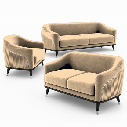 Wisp 3+2+1 Sofa Set, 3+2+1 full set, beige, detail view