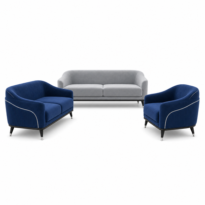 Wisp - 3+2+1 Sofa Set, complete 3+2+1 sofa set front studio view