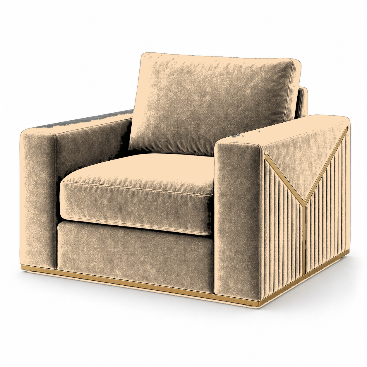 Xylo 3+2+1 Sofa Set, 1 seater, beige, studio view
