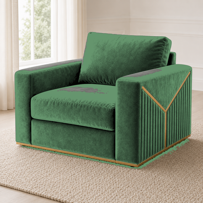 Xylo 3+2+1 Sofa Set, 1 seater, green, detail view