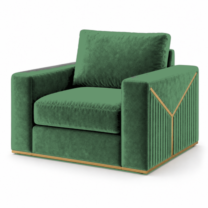Xylo 3+2+1 Sofa Set, 1 seater, green, studio view