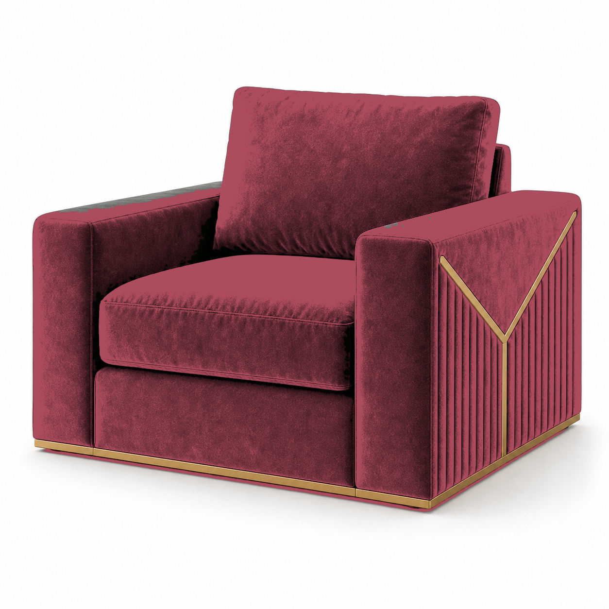 Xylo 3+2+1 Sofa Set, 1 seater, red, studio view