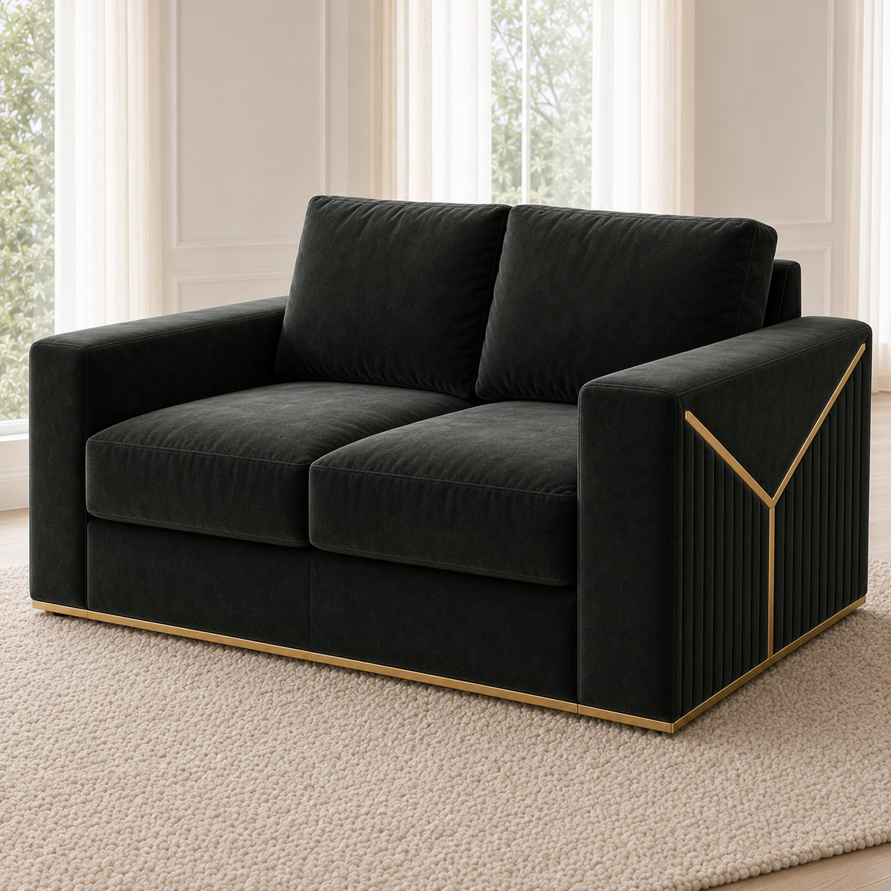 Xylo 3+2+1 Sofa Set, 2 seater, blue, detail view