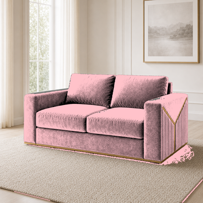 Xylo 3+2+1 Sofa Set, 2 seater, pink, room view