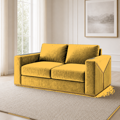 Xylo 3+2+1 Sofa Set, 2 seater, yellow, room view