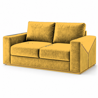 Xylo 3+2+1 Sofa Set, 2 seater, yellow, studio view