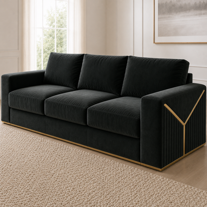 Xylo 3+2+1 Sofa Set, 3 seater, blue, detail view