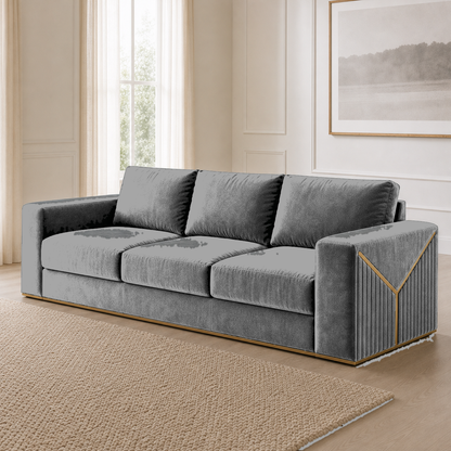 Xylo 3+2+1 Sofa Set, 3 seater, grey, room view
