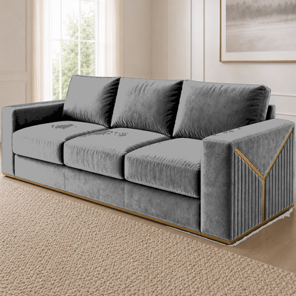 Xylo 3+2+1 Sofa Set, 3 seater, grey, detail view