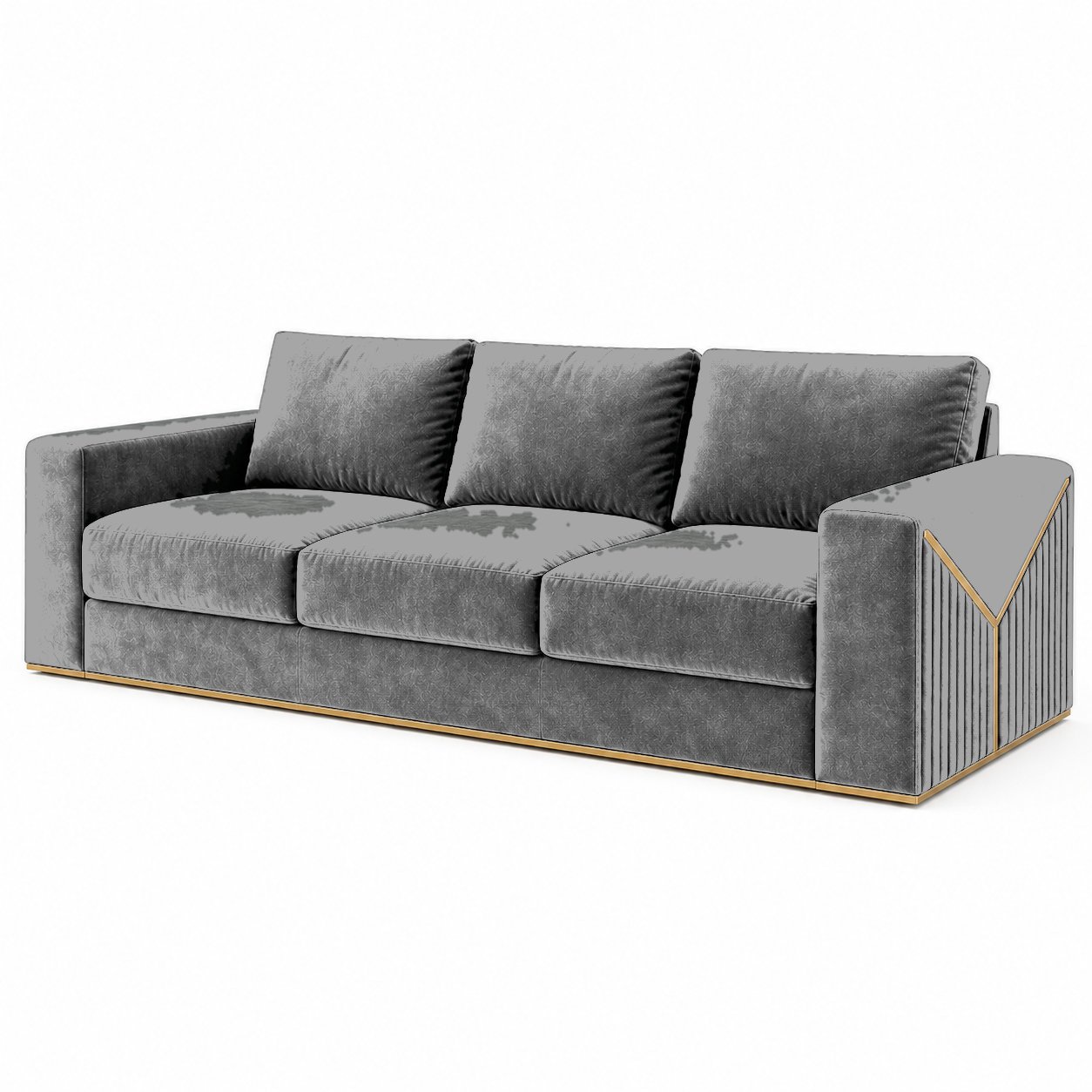 Xylo 3+2+1 Sofa Set, 3 seater, grey, studio view