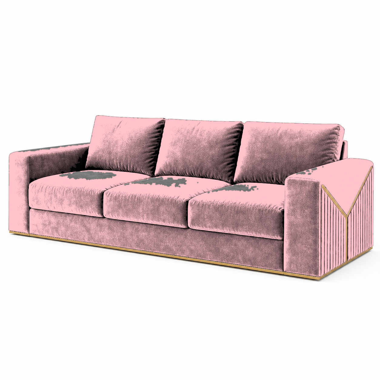 Xylo 3+2+1 Sofa Set, 3 seater, pink, studio view