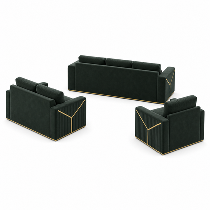 Xylo - 3+2+1 Sofa Set, complete 3+2+1 sofa set side studio view