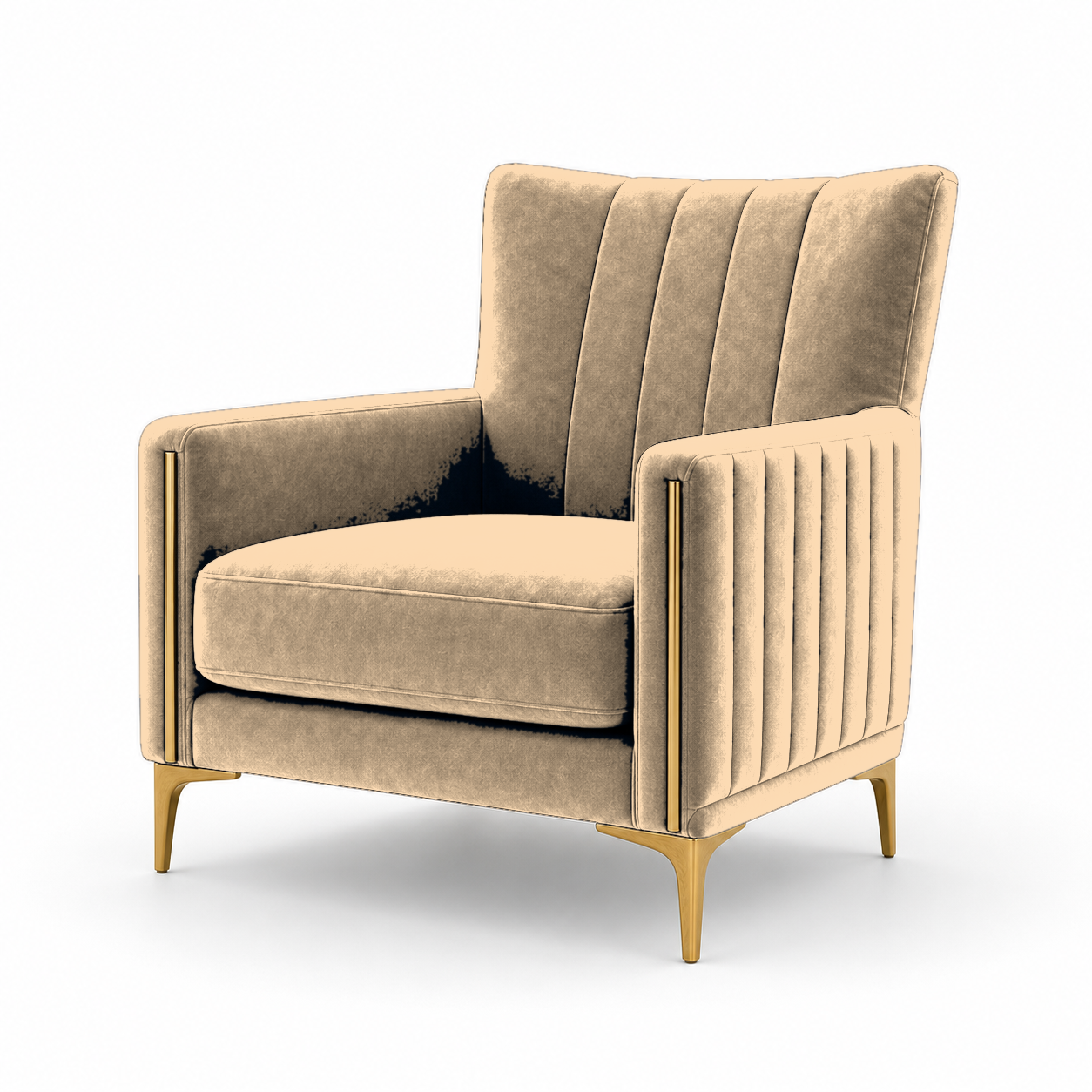 Yonder 3+2+1 Sofa Set (Copy), 1 seater, beige, studio view