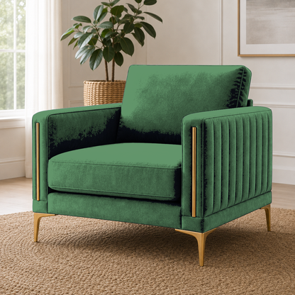 Yonder 3+2+1 Sofa Set (Copy), 1 seater, green, detail view