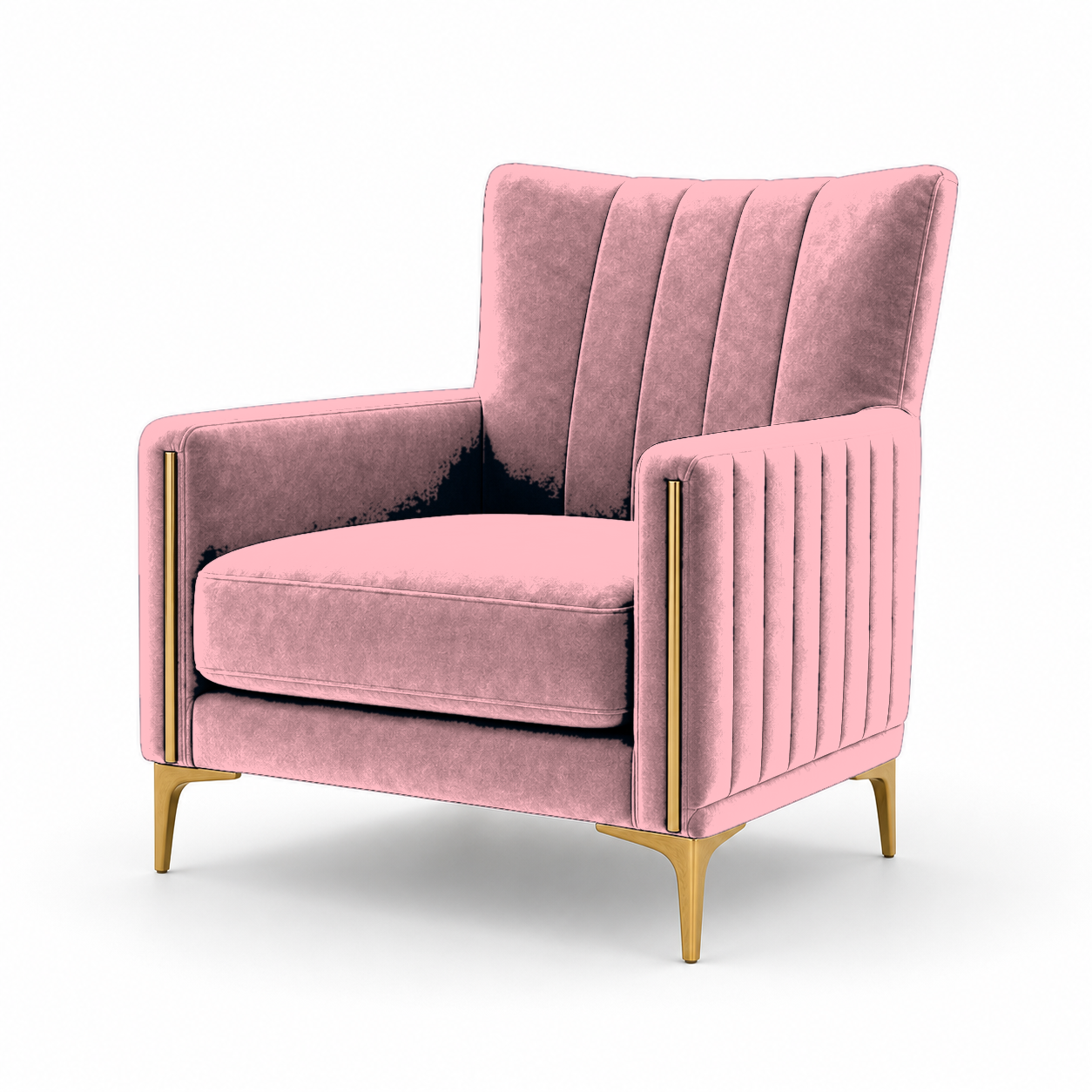 Yonder 3+2+1 Sofa Set (Copy), 1 seater, pink, studio view