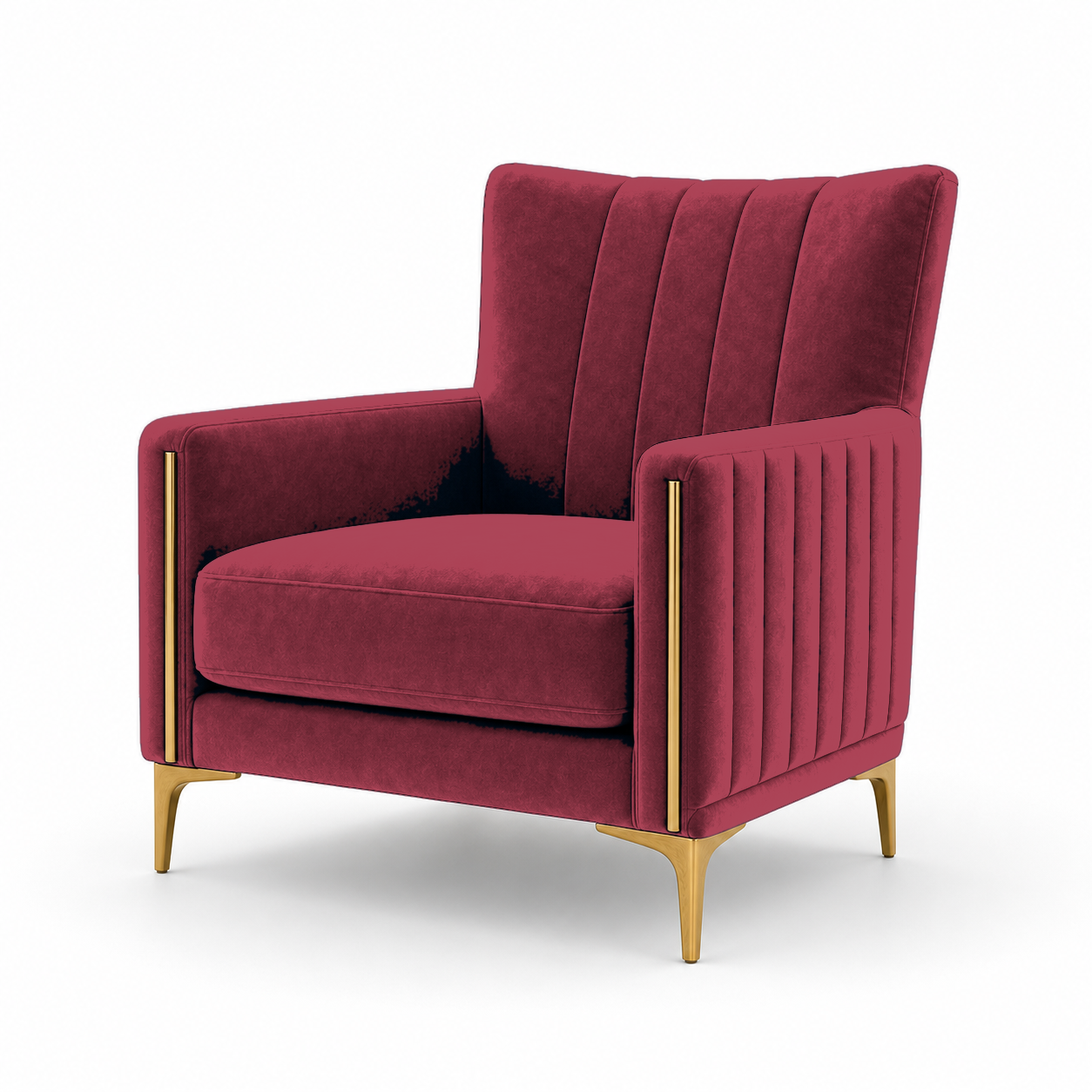 Yonder 3+2+1 Sofa Set (Copy), 1 seater, red, studio view