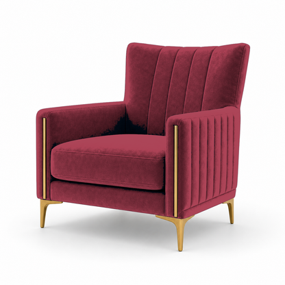 Yonder 3+2+1 Sofa Set (Copy), 1 seater, red, studio view