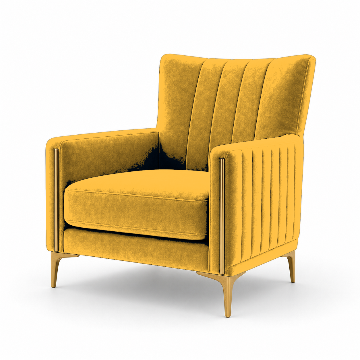 Yonder 3+2+1 Sofa Set (Copy), 1 seater, yellow, studio view