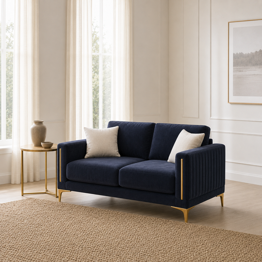Yonder 3+2+1 Sofa Set (Copy), 2 seater, blue, room view