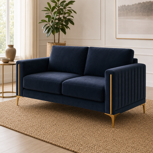 Yonder 3+2+1 Sofa Set (Copy), 2 seater, blue, detail view