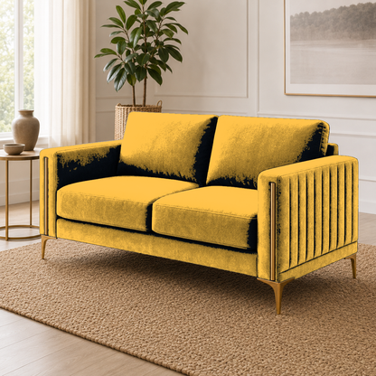 Yonder 3+2+1 Sofa Set (Copy), 2 seater, yellow, detail view