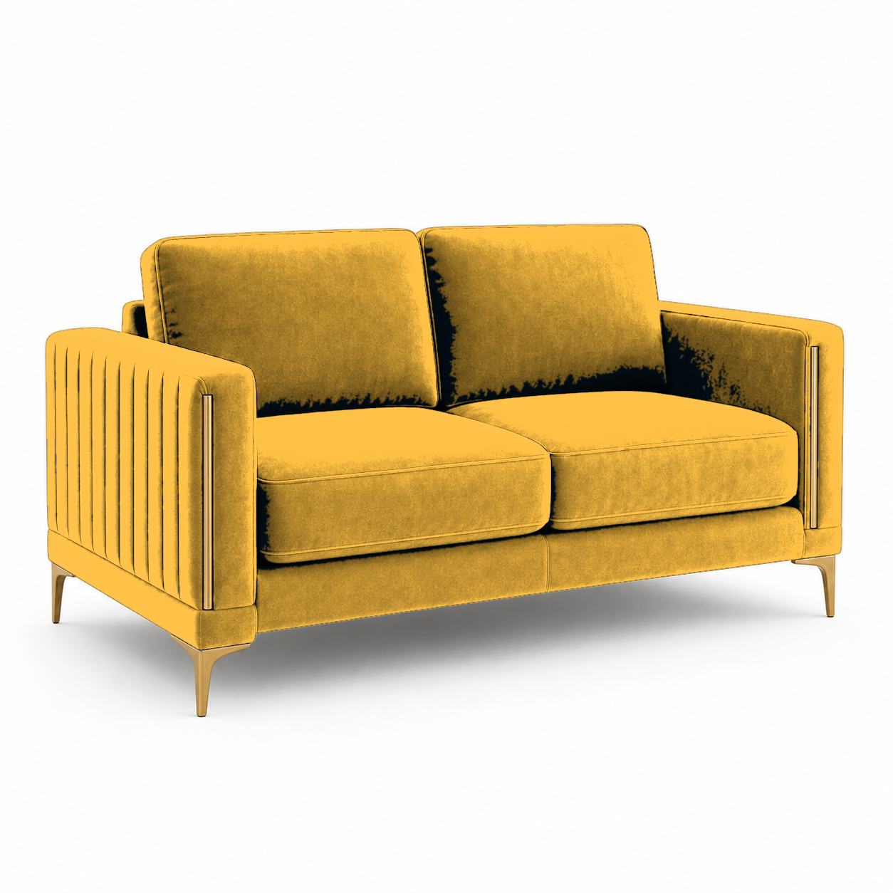 Yonder 3+2+1 Sofa Set (Copy), 2 seater, yellow, studio view