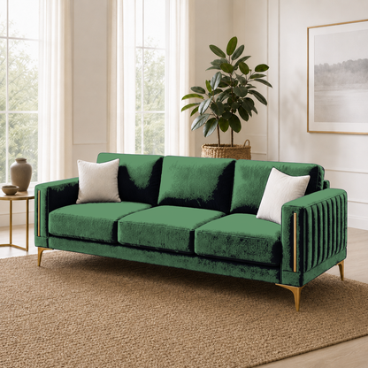 Yonder 3+2+1 Sofa Set (Copy), 3 seater, green, room view