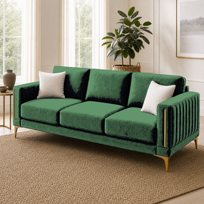 Yonder 3+2+1 Sofa Set (Copy), 3 seater, green, detail view